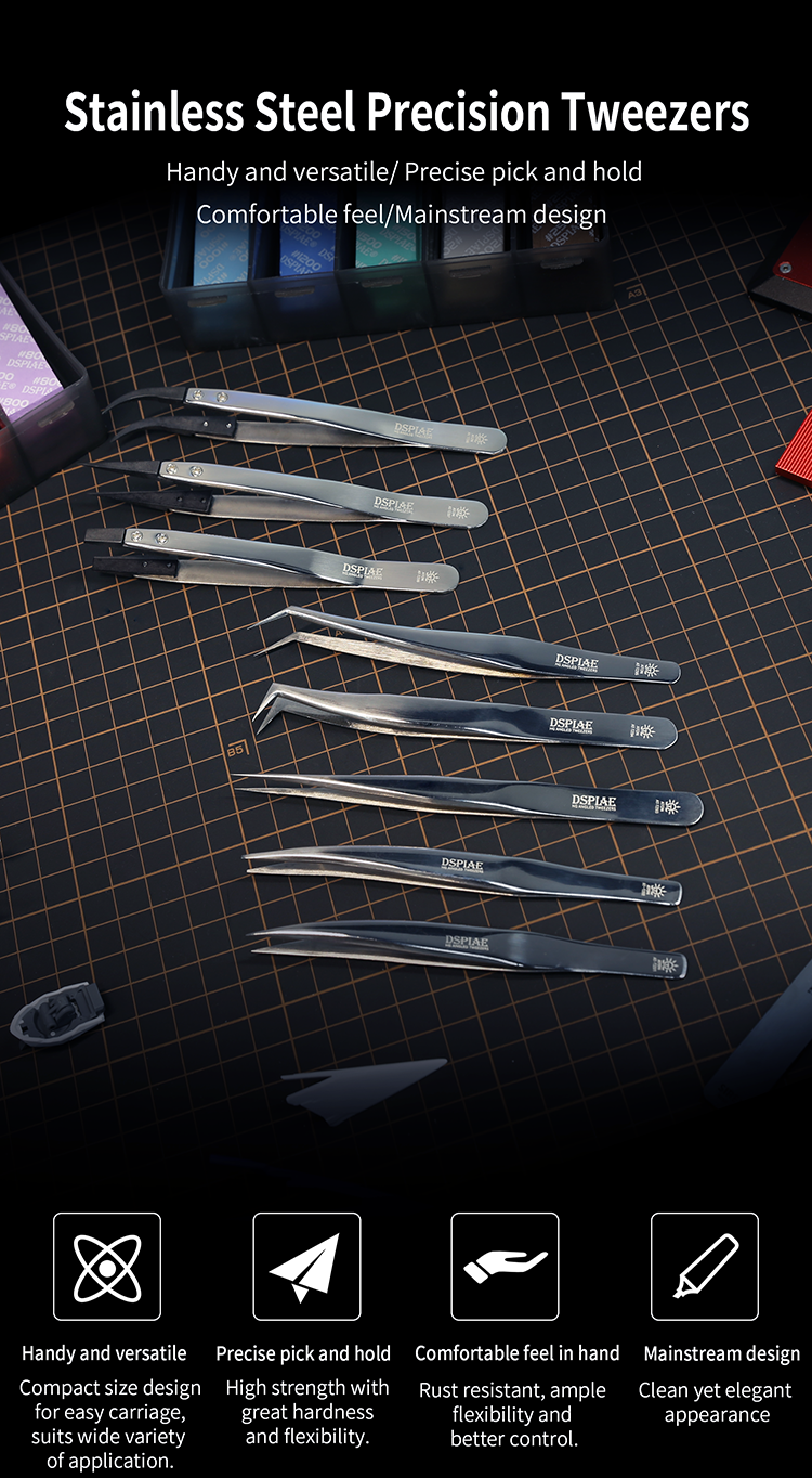 DSPIAE AT-TZ Stainless Steel Precision Tweezers