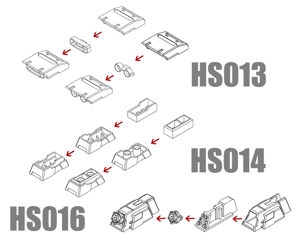 MS Hobby HS013- HS014 - HS013 3D Printed Details - Nozzle injectors
