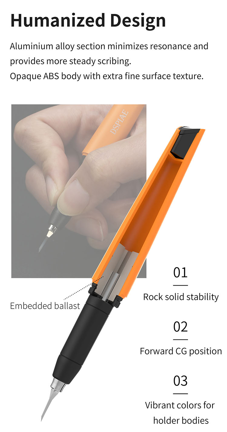 DSPIAE PT-TH PRO "Dawning" Tungsten Steel Push Broach Chisel Holder