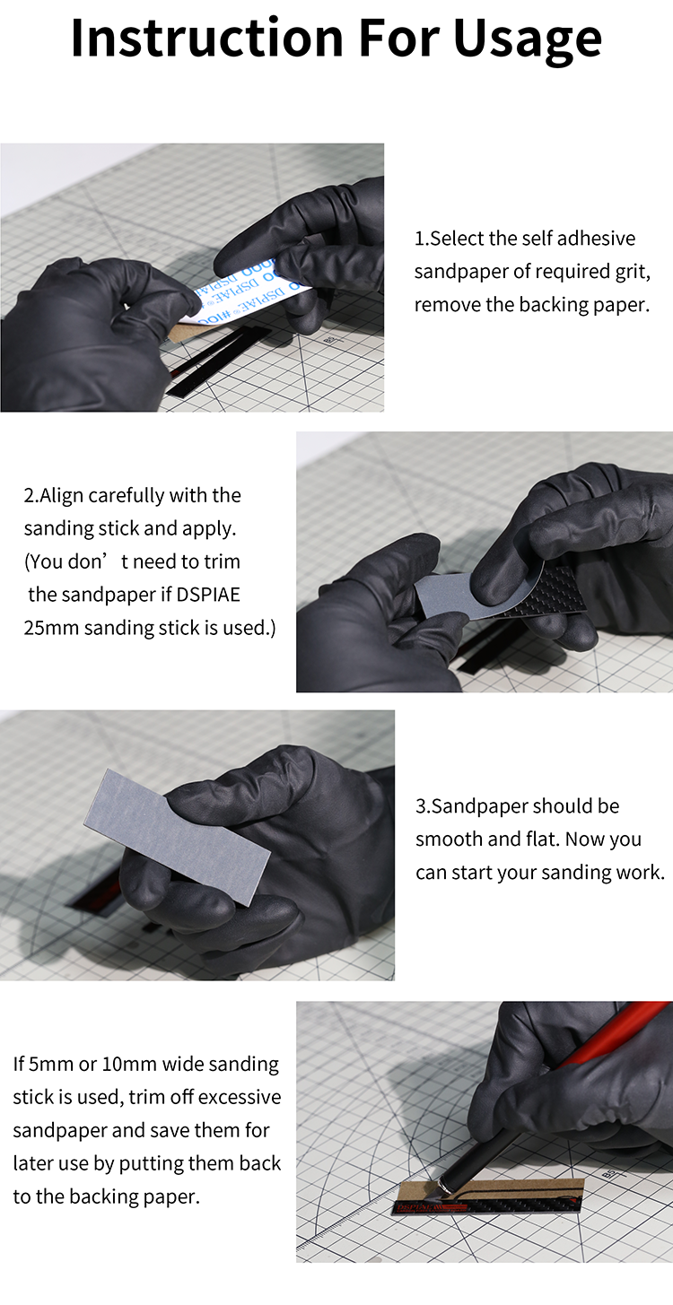 DSPIAE CB Carbon Fiber Sanding Stick 5-25MM (Combo Set Available)