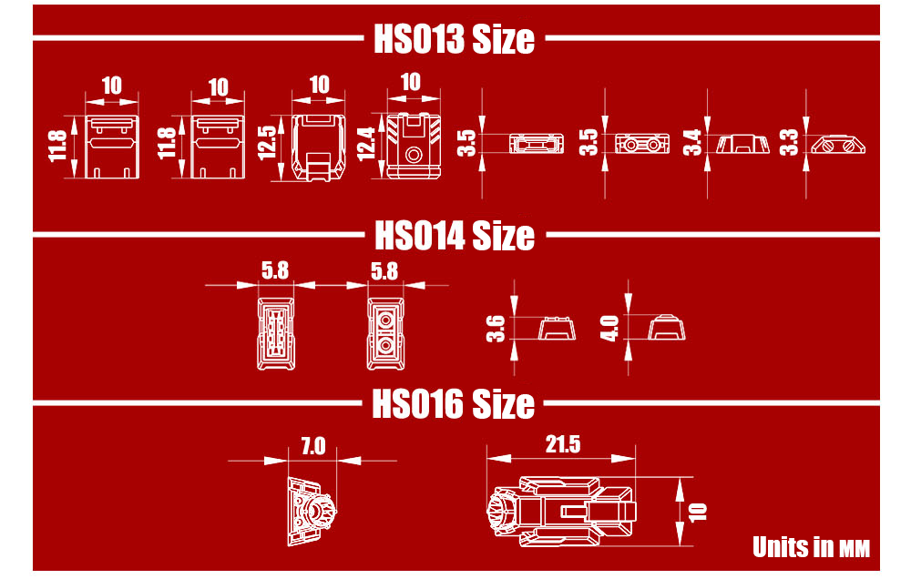 MS Hobby HS013- HS014 - HS013 3D Printed Details - Nozzle injectors