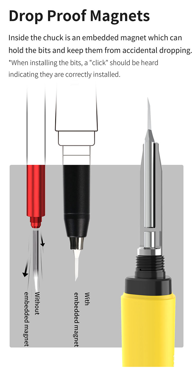 DSPIAE PT-TH PRO "Dawning" Tungsten Steel Push Broach Chisel Holder