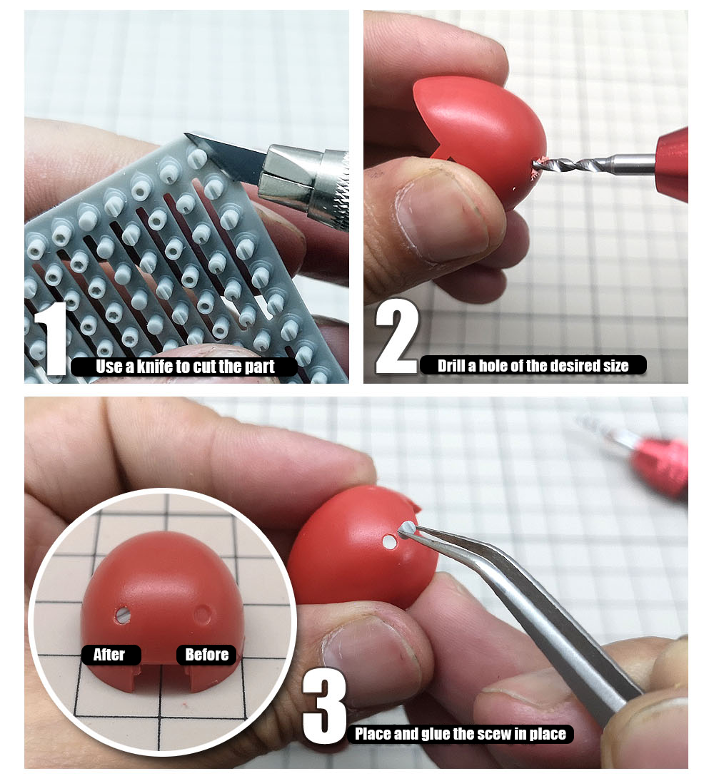 MS Hobby HS010 3D Printed Details - Screws