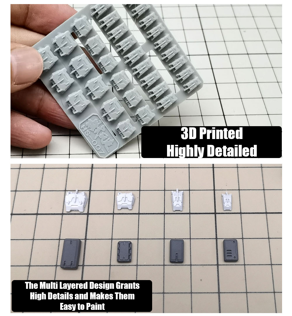 MS Hobby HS007- HS012 3D Printed Details - Heavy Armor