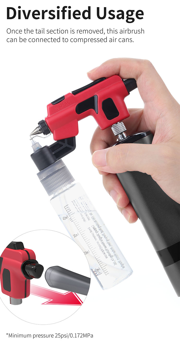 DSPIAE PT-AB Wash-free Airbrush and Accessories