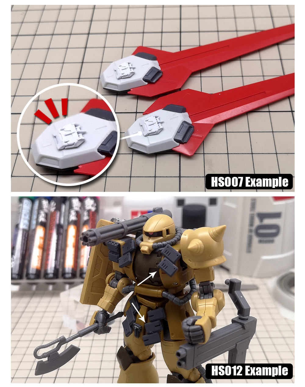 MS Hobby HS007- HS012 3D Printed Details - Heavy Armor