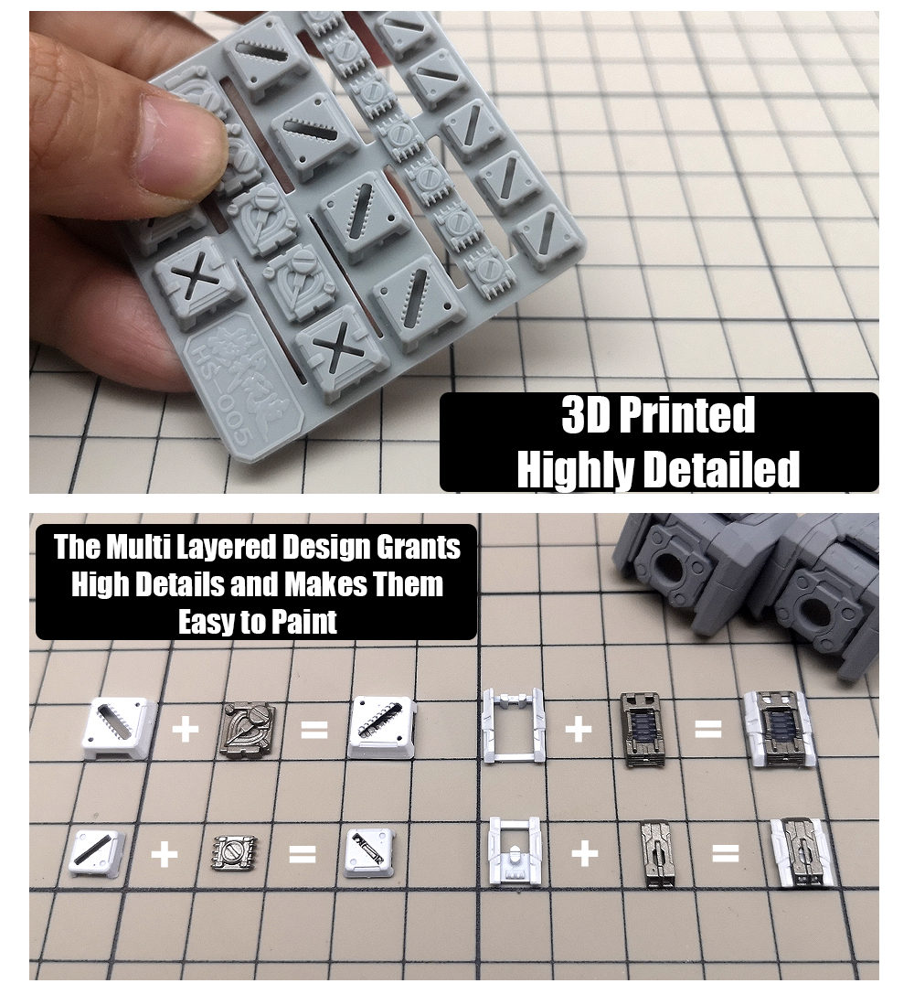 MS Hobby HS001 - MS005 3D Printed Details - Panels