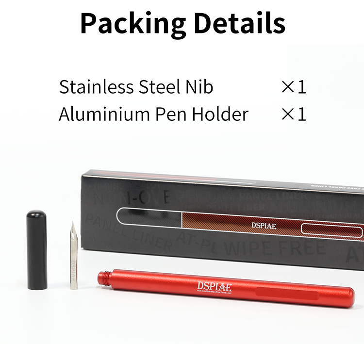 DSPIAE AT-PL Aluminium Panel Line Pen and Replacement Nib Set