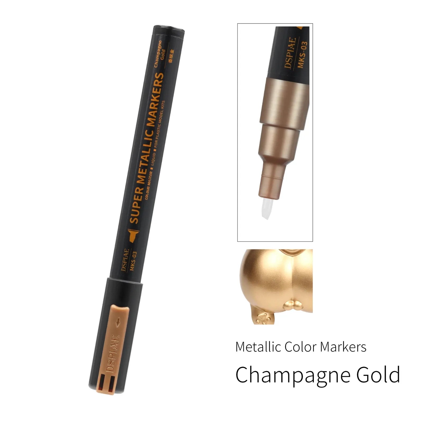 DSPIAE MKA&MKS Super Metallic Color Markers (15 Colors)