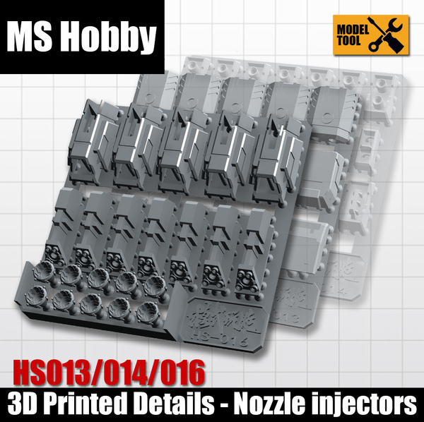 MS Hobby HS013- HS014 - HS013 3D Printed Details - Nozzle injectors