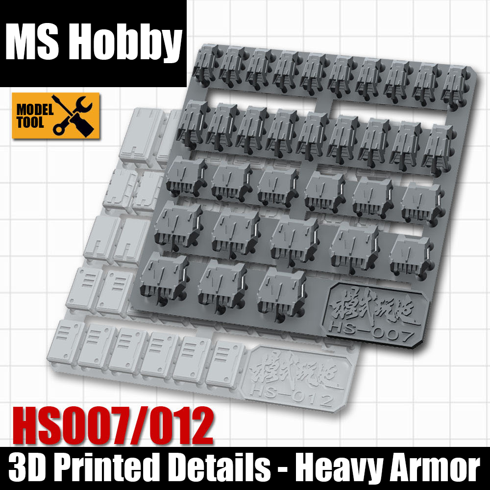 MS Hobby HS007- HS012 3D Printed Details - Heavy Armor