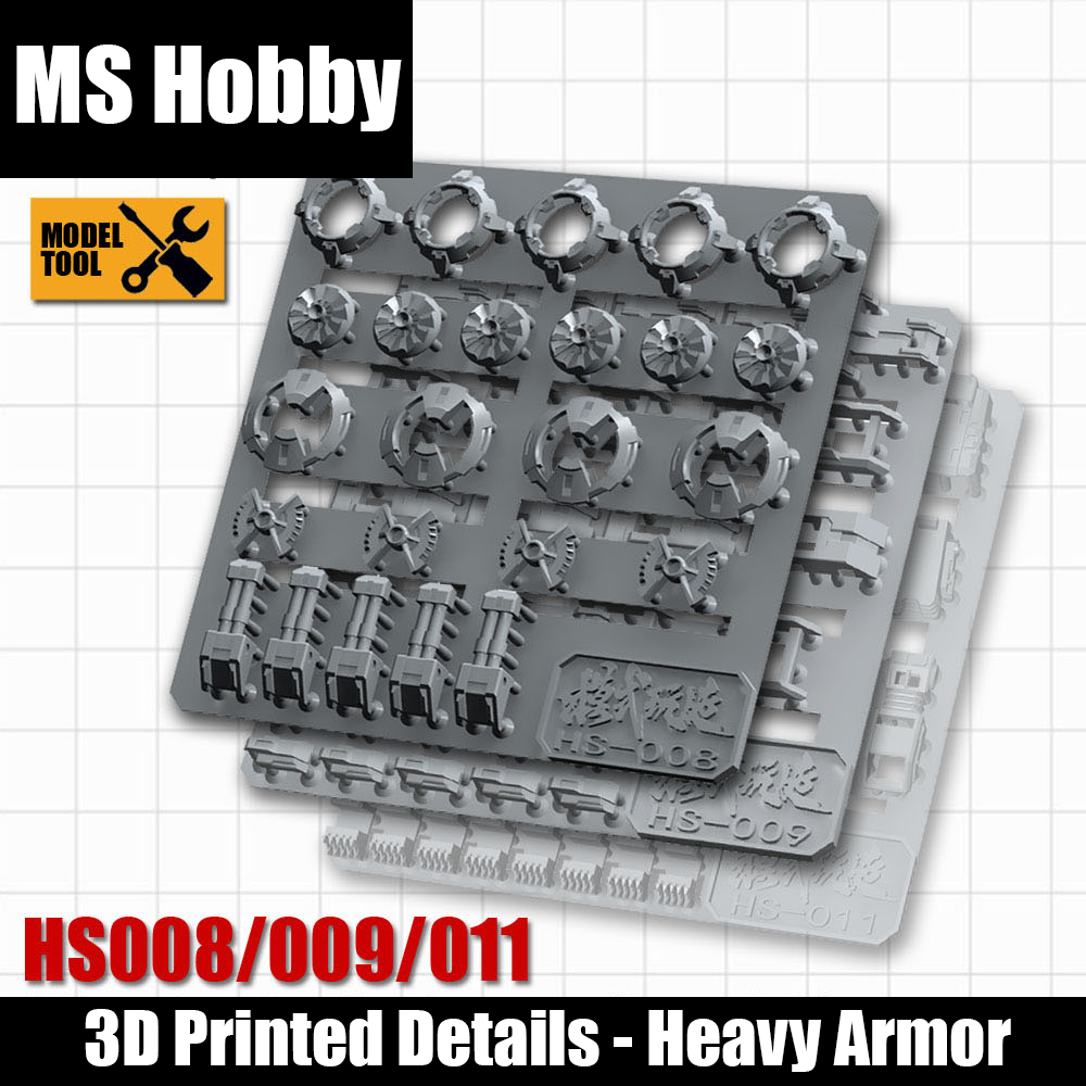 MS Hobby HS008 -HS009 - HS011 3D Printed Details - Heavy Armor