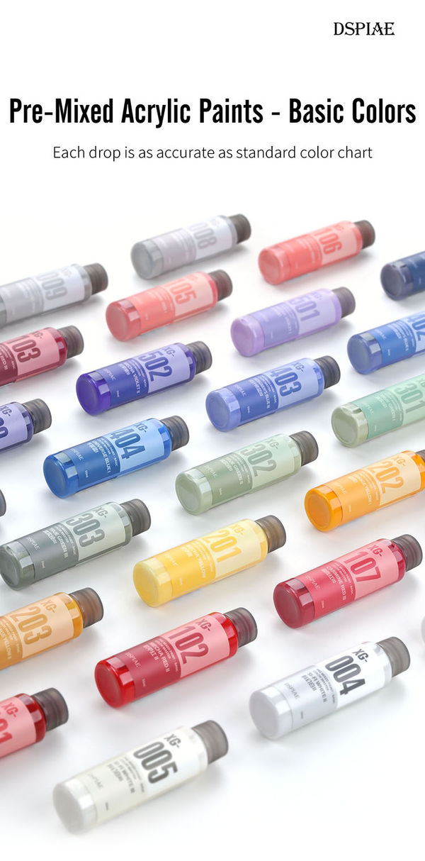 DSPIAE XG Pre-Mixed Acrylic Paints (Basic Colors)
