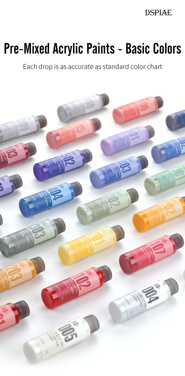 DSPIAE XG Pre-Mixed Acrylic Paints (Basic Colors)