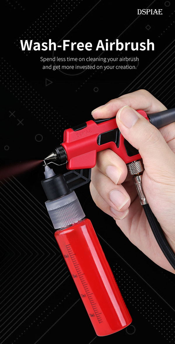 DSPIAE PT-AB Wash-free Airbrush and Accessories