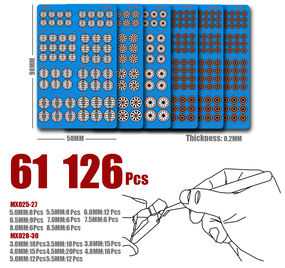 MS Hobby MX Circular Metal Etched Details 3D
