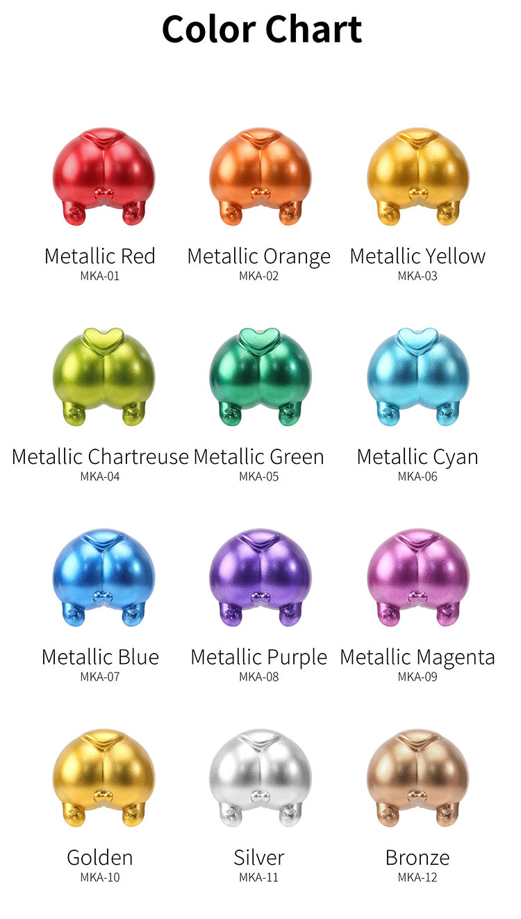 DSPIAE MKA&MKS Super Metallic Color Markers (15 Colors)