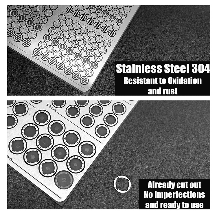 MS Hobby MX Assorted Metal Etched Details - Circular and Rectangular