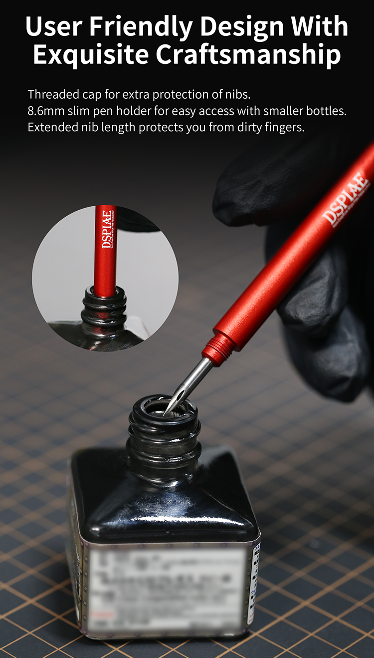 DSPIAE AT-PL Aluminium Panel Line Pen and Replacement Nib Set