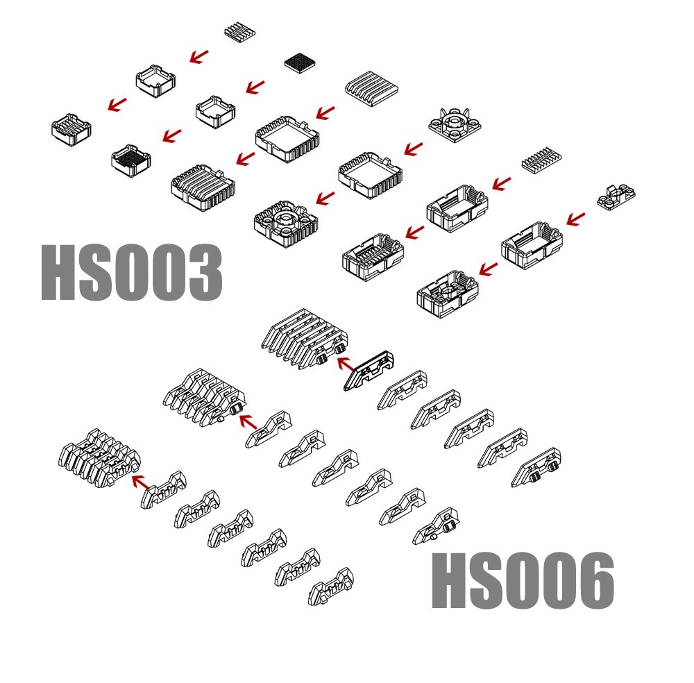 MS Hobby HS003- HS006 3D Printed Details - Heat Sinks