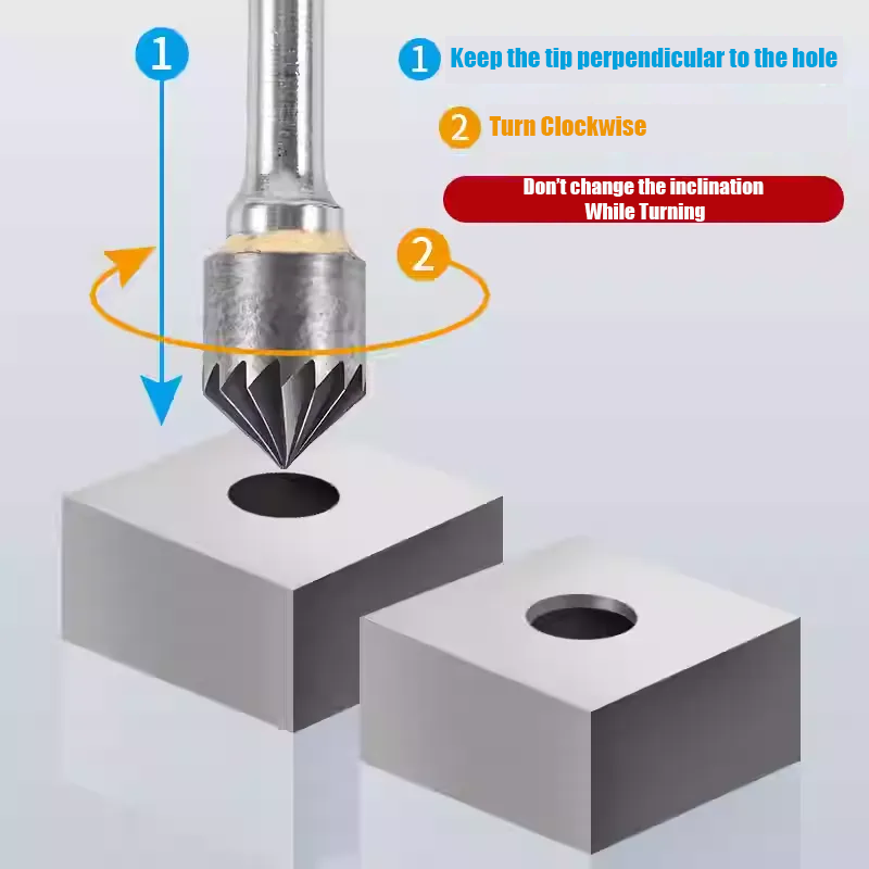 MS Hobby MS-104 Tungsten Chamfer Tip for Hand Drill