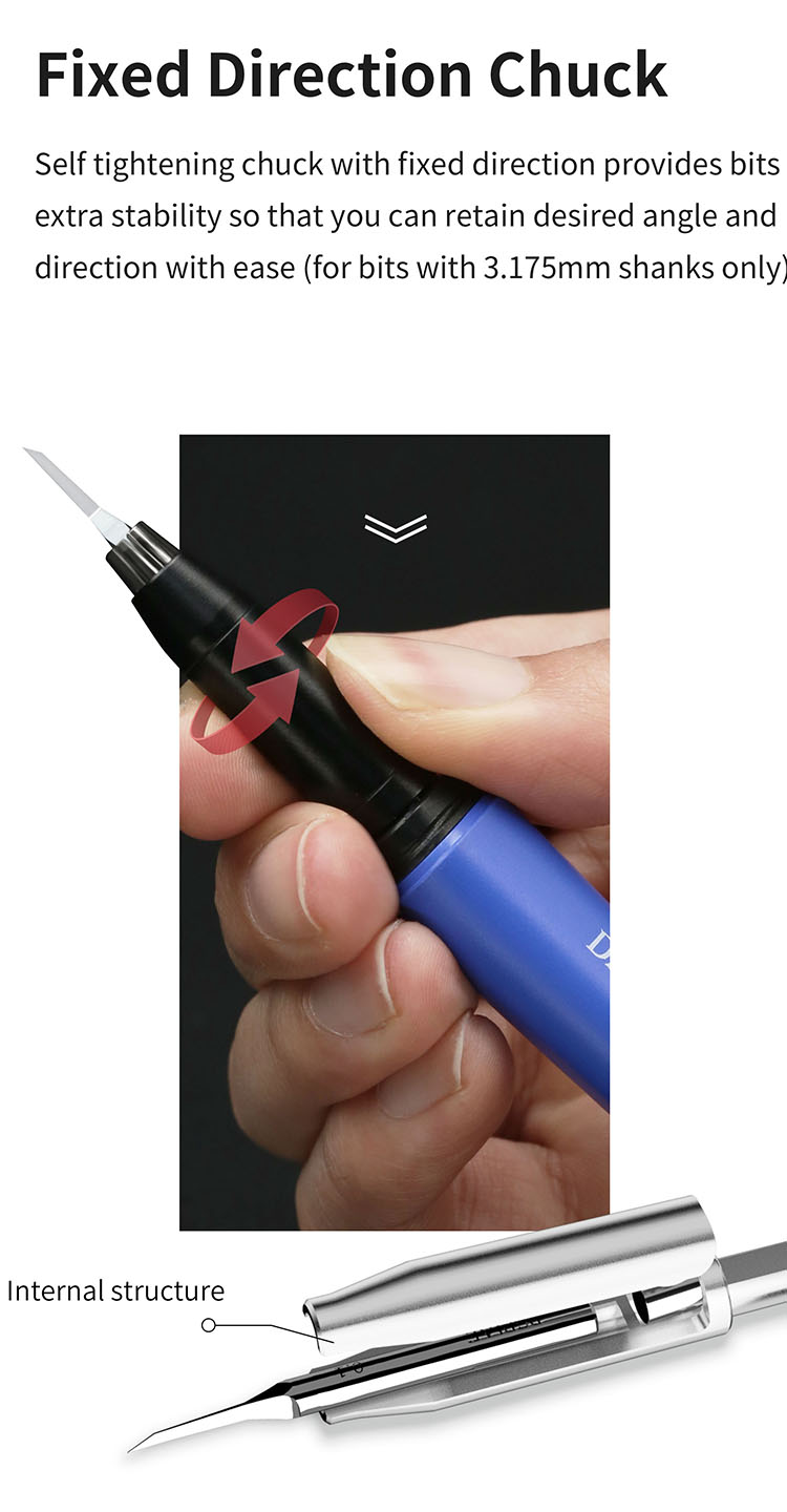 DSPIAE PT-TH PRO "Dawning" Tungsten Steel Push Broach Chisel Holder