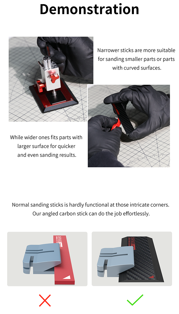 DSPIAE CB Carbon Fiber Sanding Stick 5-25MM (Combo Set Available)