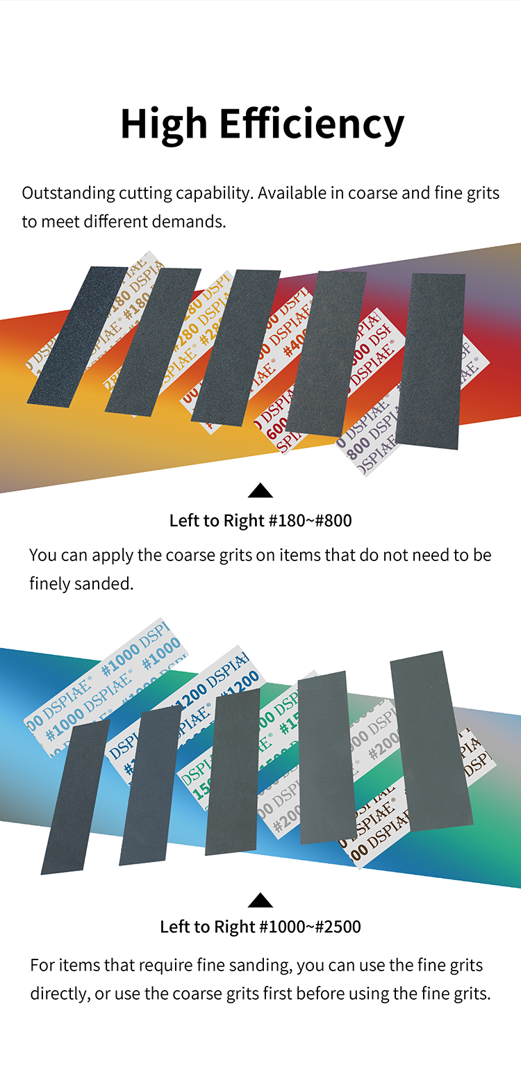 DSPIAE MSP Self-Adhesive Sandpaper #180-#2500 (Single Grit and Combo Sets)
