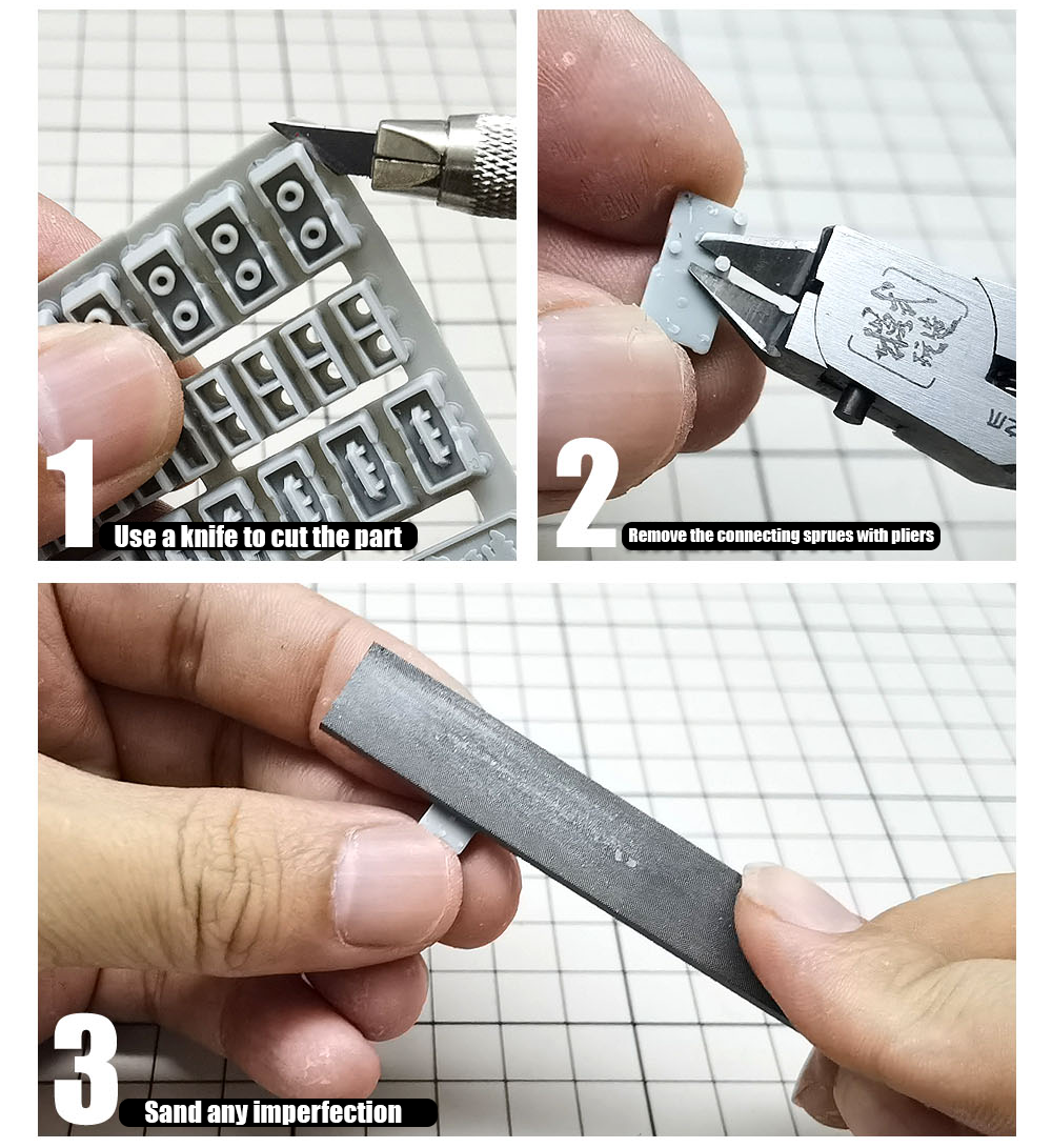 MS Hobby HS013- HS014 - HS013 3D Printed Details - Nozzle injectors
