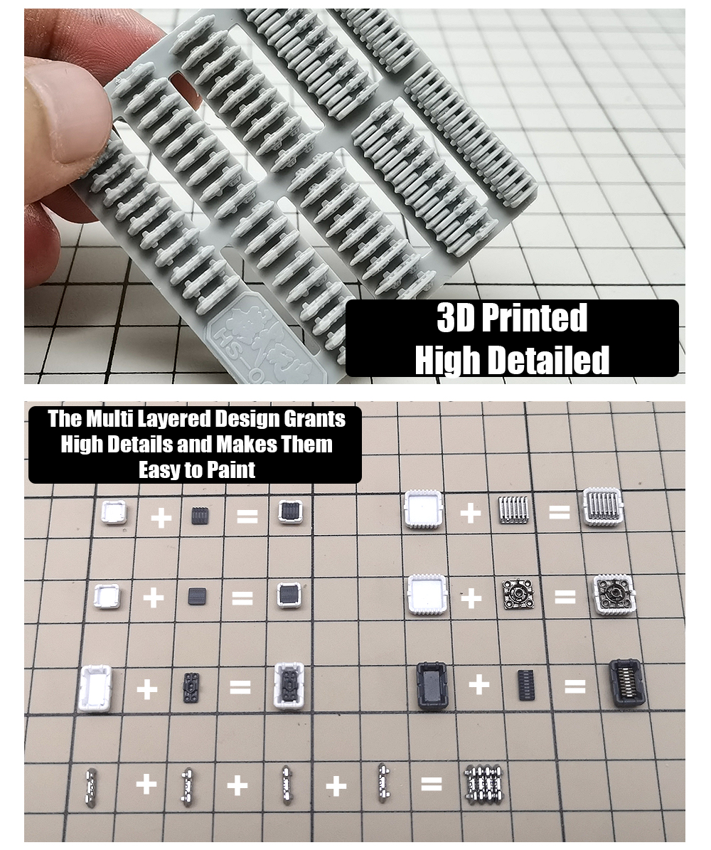 MS Hobby HS003- HS006 3D Printed Details - Heat Sinks