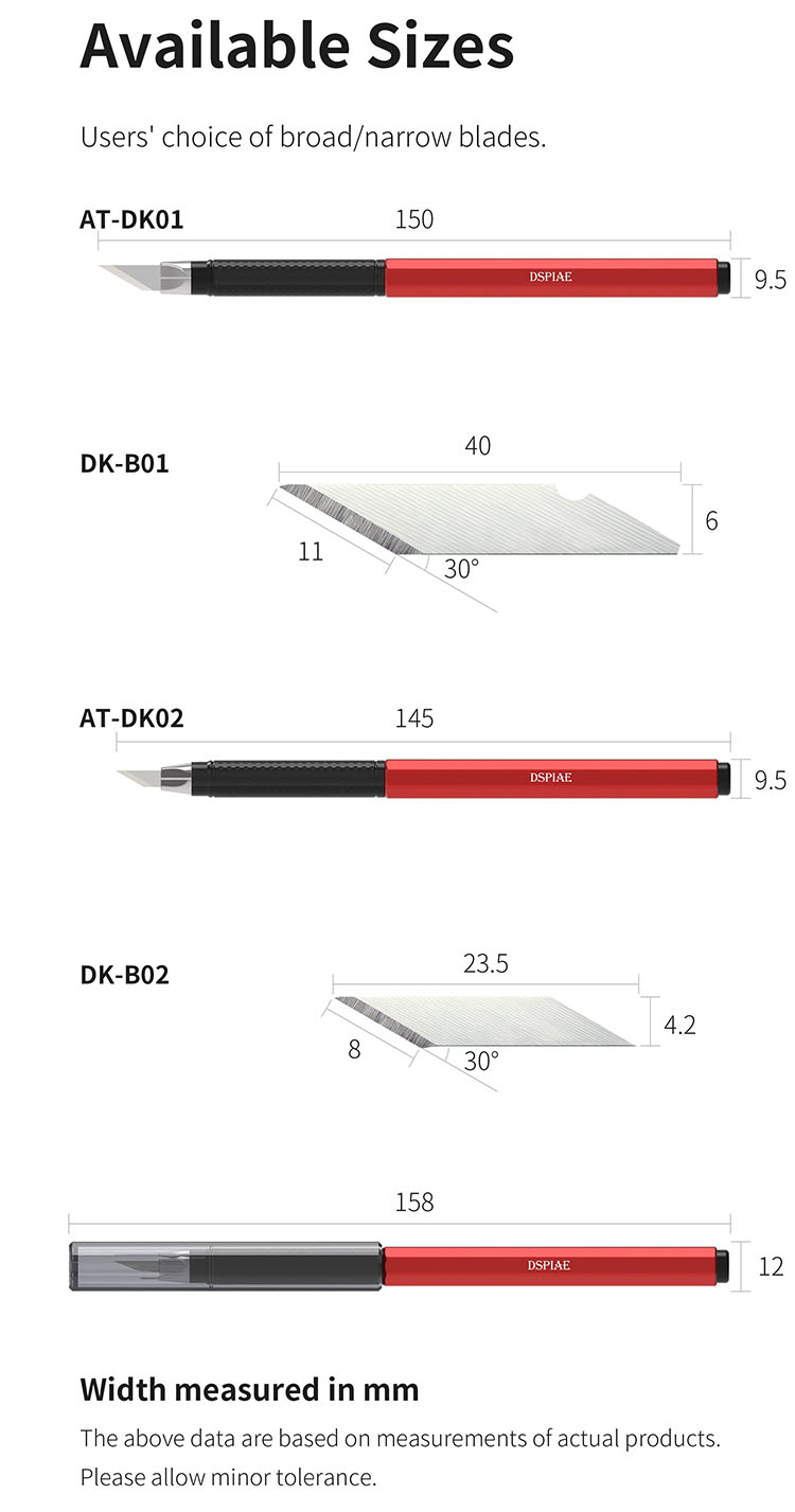DSPIAE AT-DK Aluminium Alloy Hobby Knife