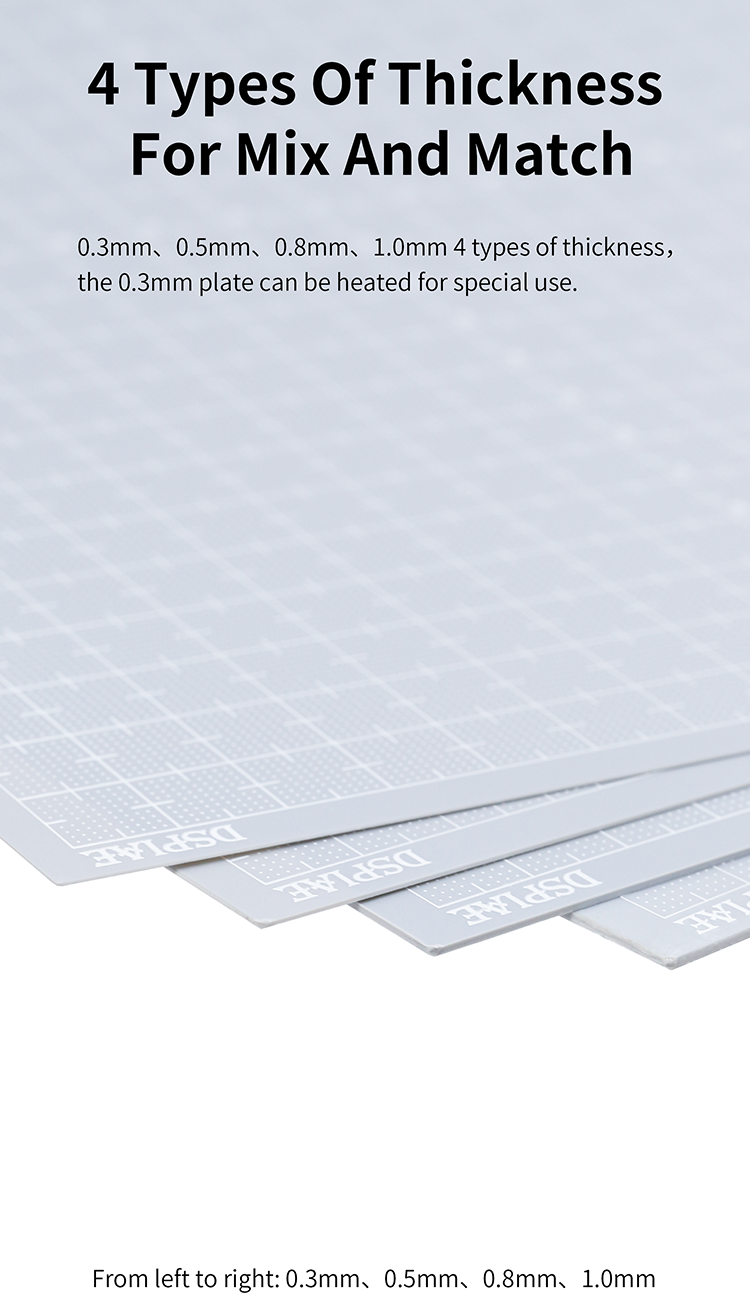 DSPIAE PC-GY Plastic Plate for Model Customization