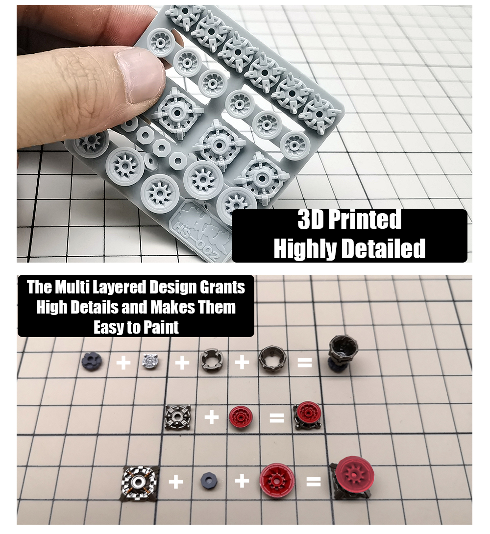 MS Hobby HS002 - HS004 3D Printed Details - Thrusters