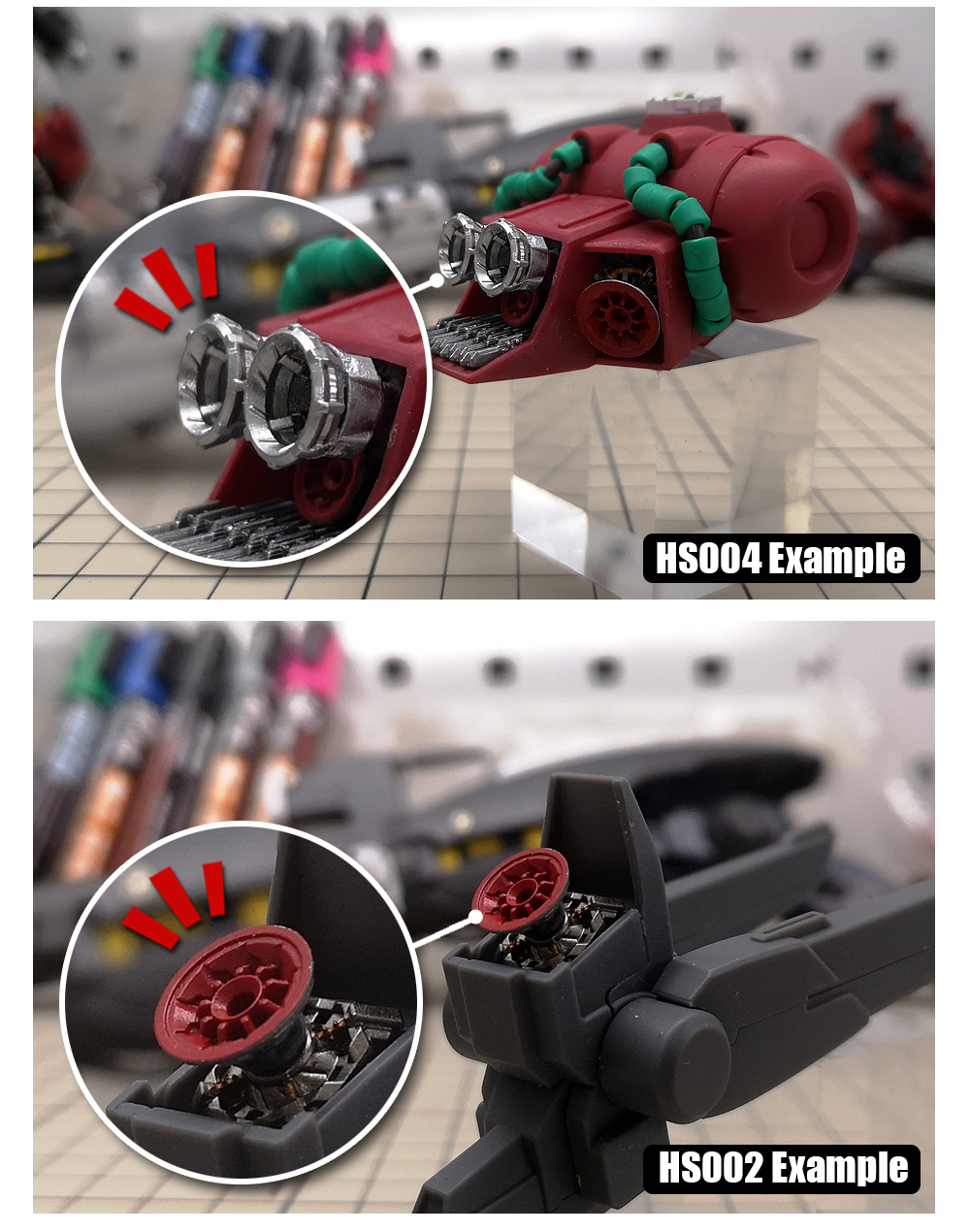 MS Hobby HS002 - HS004 3D Printed Details - Thrusters
