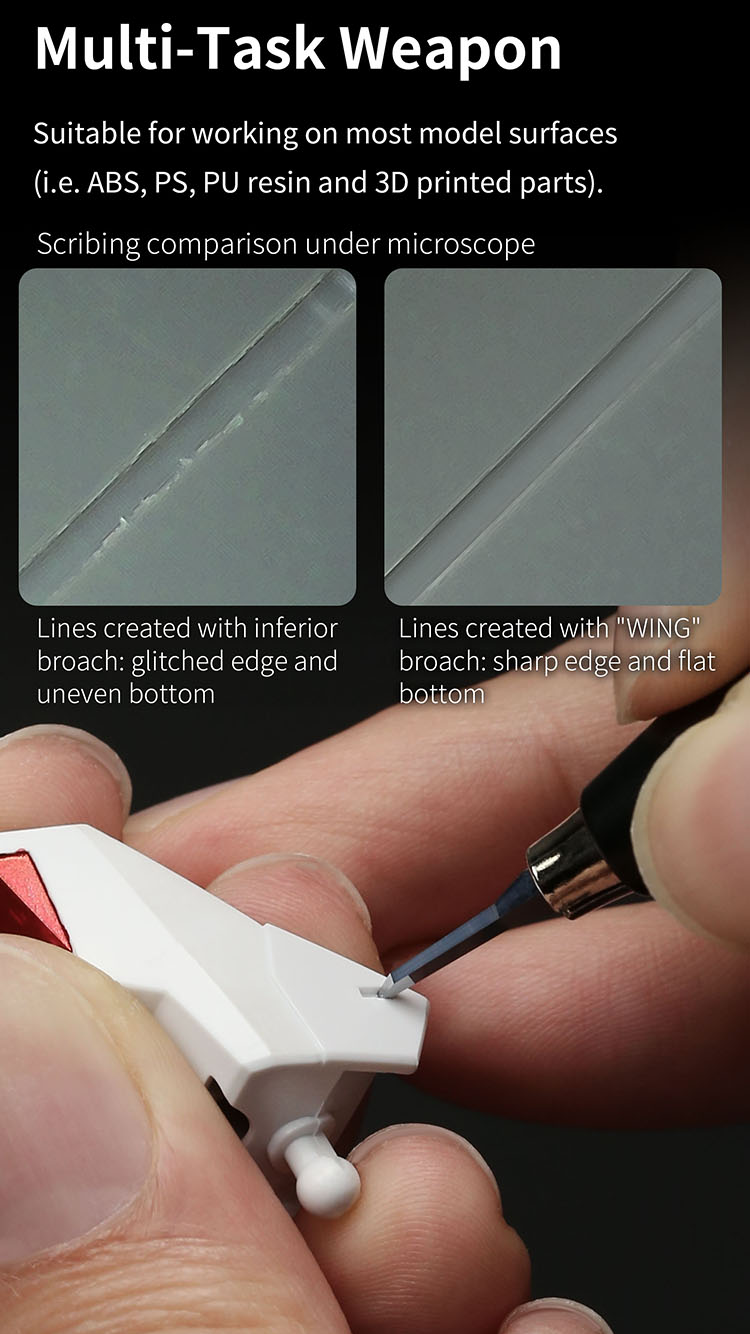 DSPIAE YPB "Wing" Push Broach Chisel for Scribing