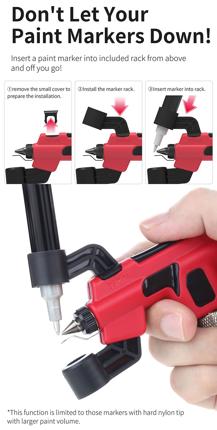 DSPIAE PT-AB Wash-free Airbrush and Accessories