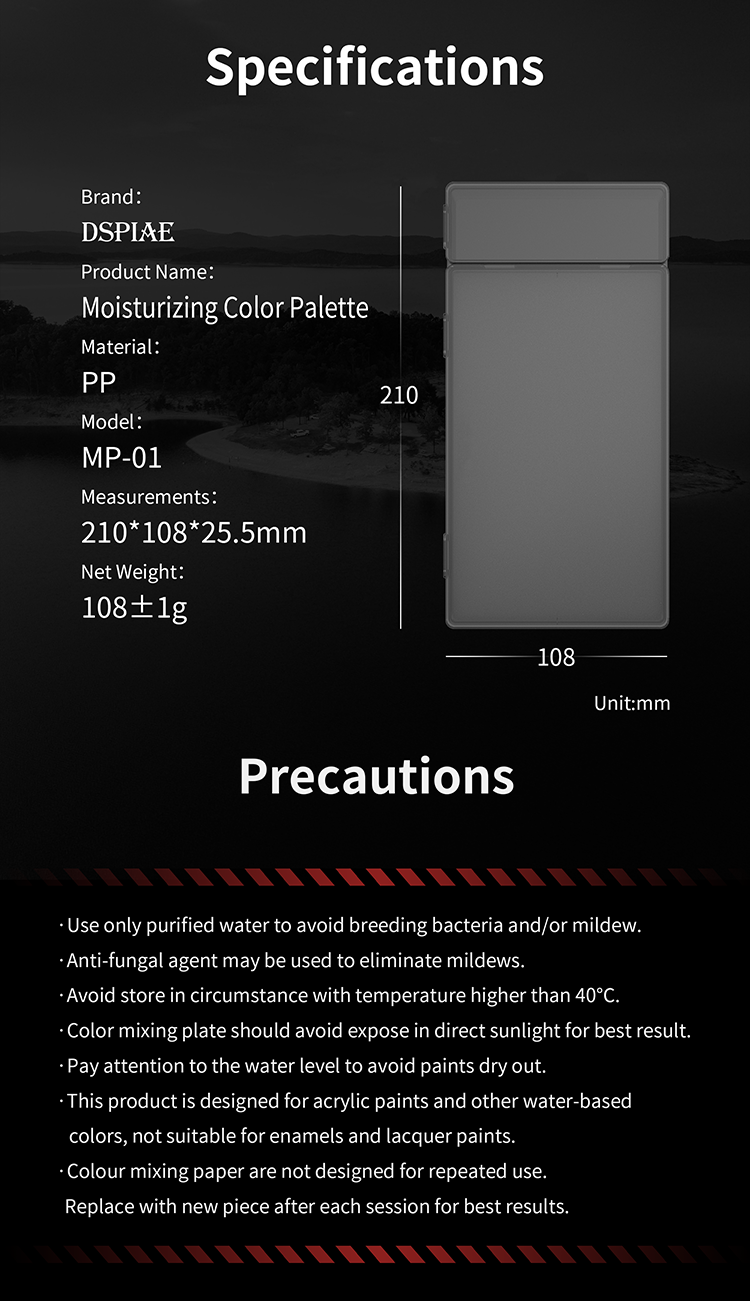 DSPIAE MP Moisturizing Color Palette and Replacement Papers