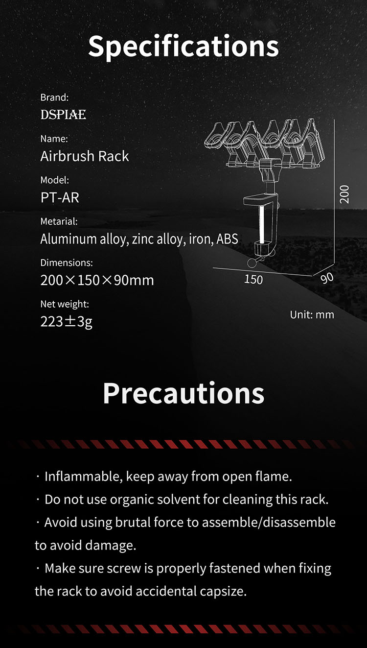 DSPIAE PT-AR Airbrush Rack