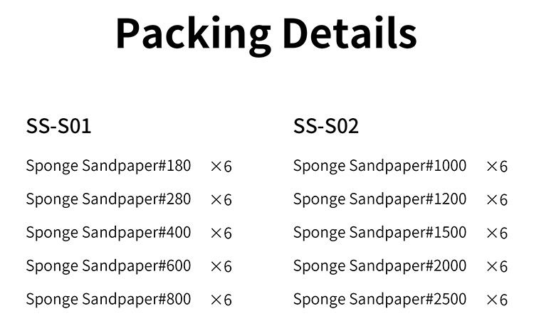DSPIAE SS Series Sanding Sponge Sets (30pcs) #400-#2000