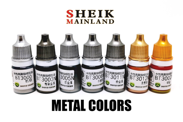 SM Sheik Mainland Brush Painting Water-Based Acrylic Paint Metal Color (5ml)