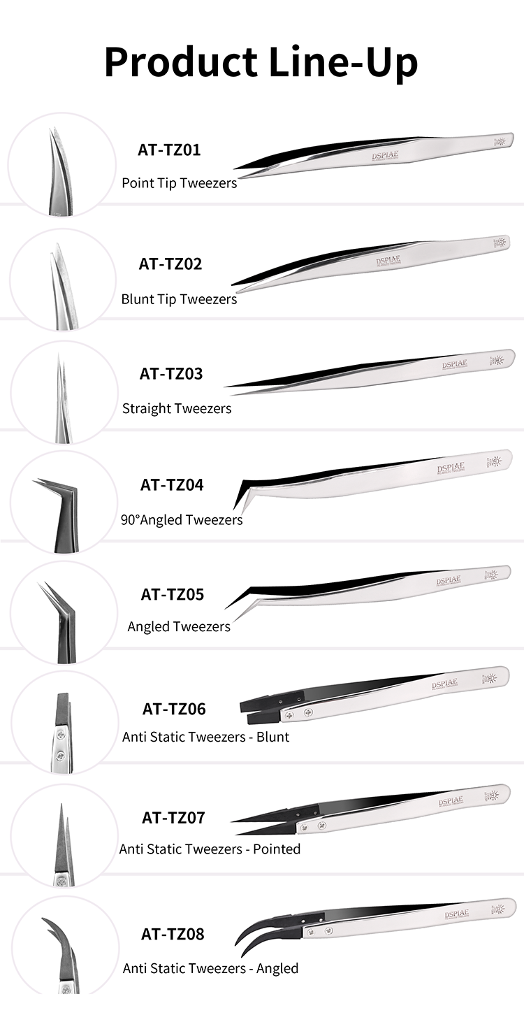 DSPIAE AT-TZ Stainless Steel Precision Tweezers