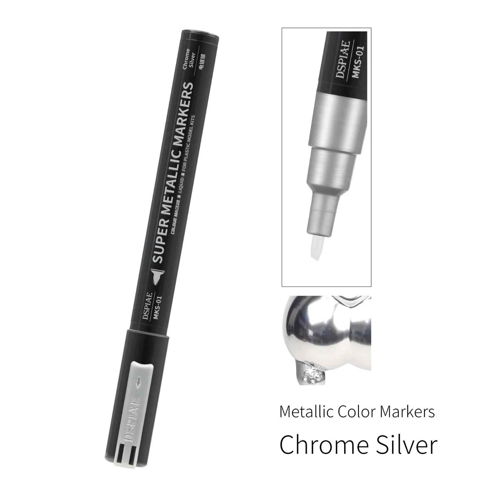 DSPIAE MKA&MKS Super Metallic Color Markers (15 Colors)